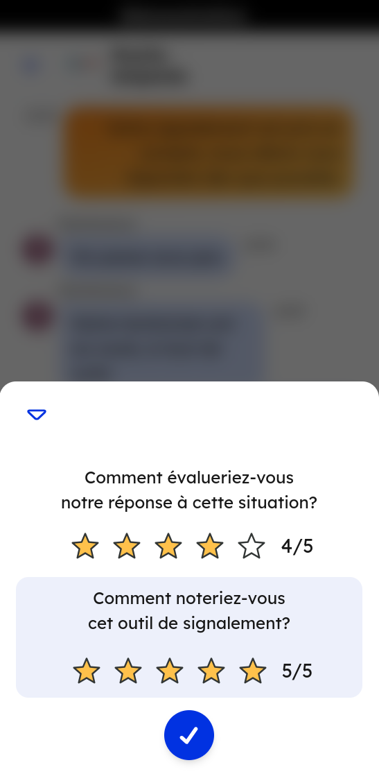 Évaluez et remerciez